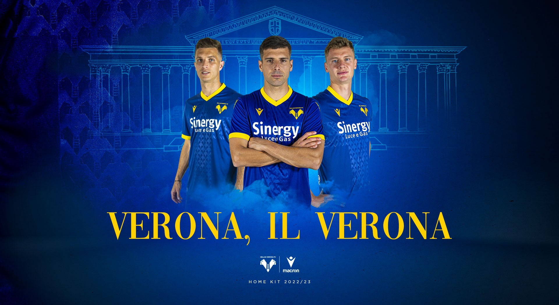 The 2 mastiffs protagonists of the new Hellas Verona home jersey