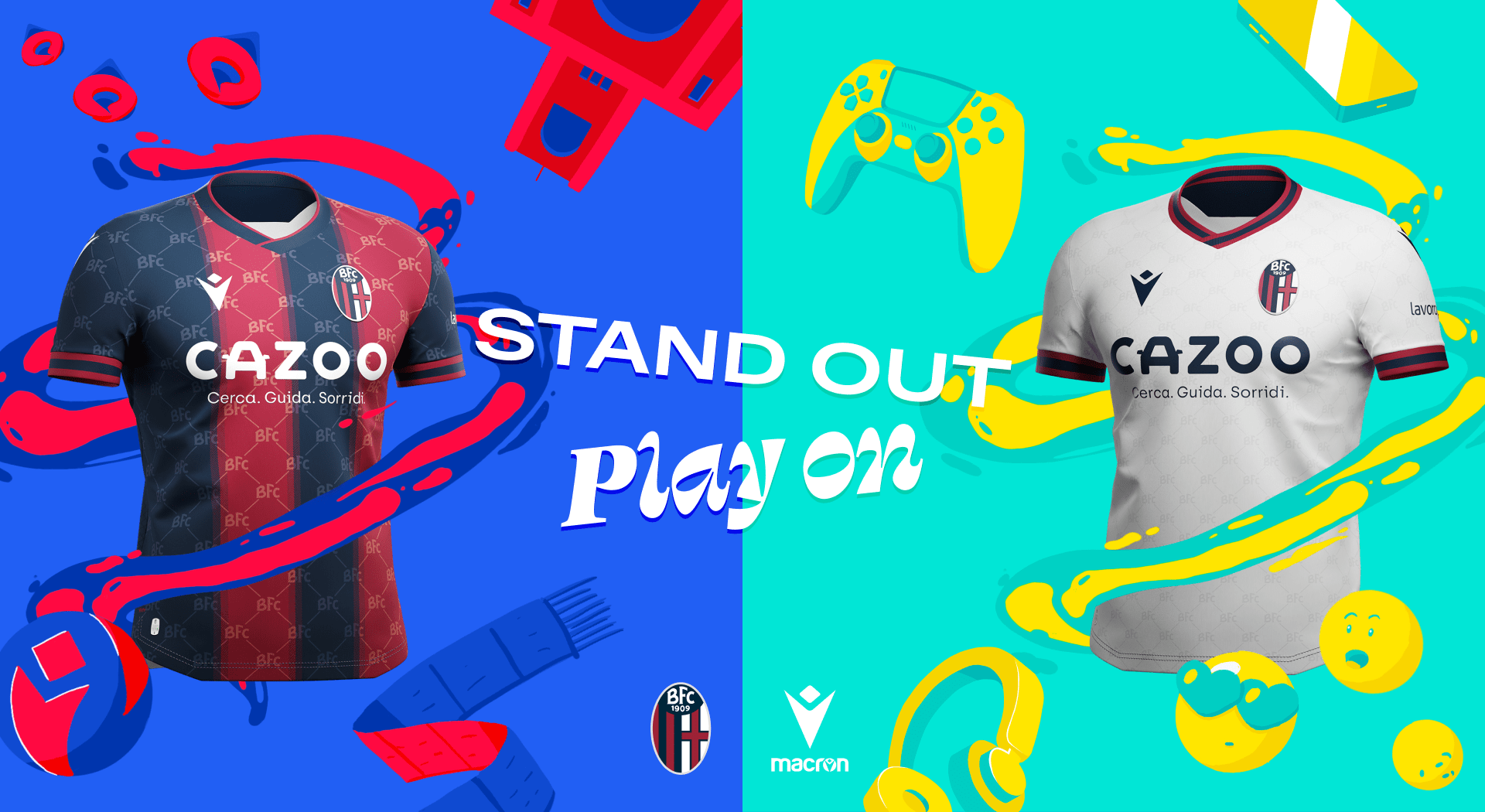 The new shirts of Bologna FC 1909 a homage to victory in the