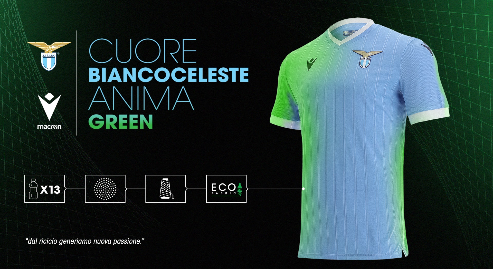 MACRON AND LAZIO FOR THE PLANET - NEW 'HOME' JERSEY PRESENTED WITH