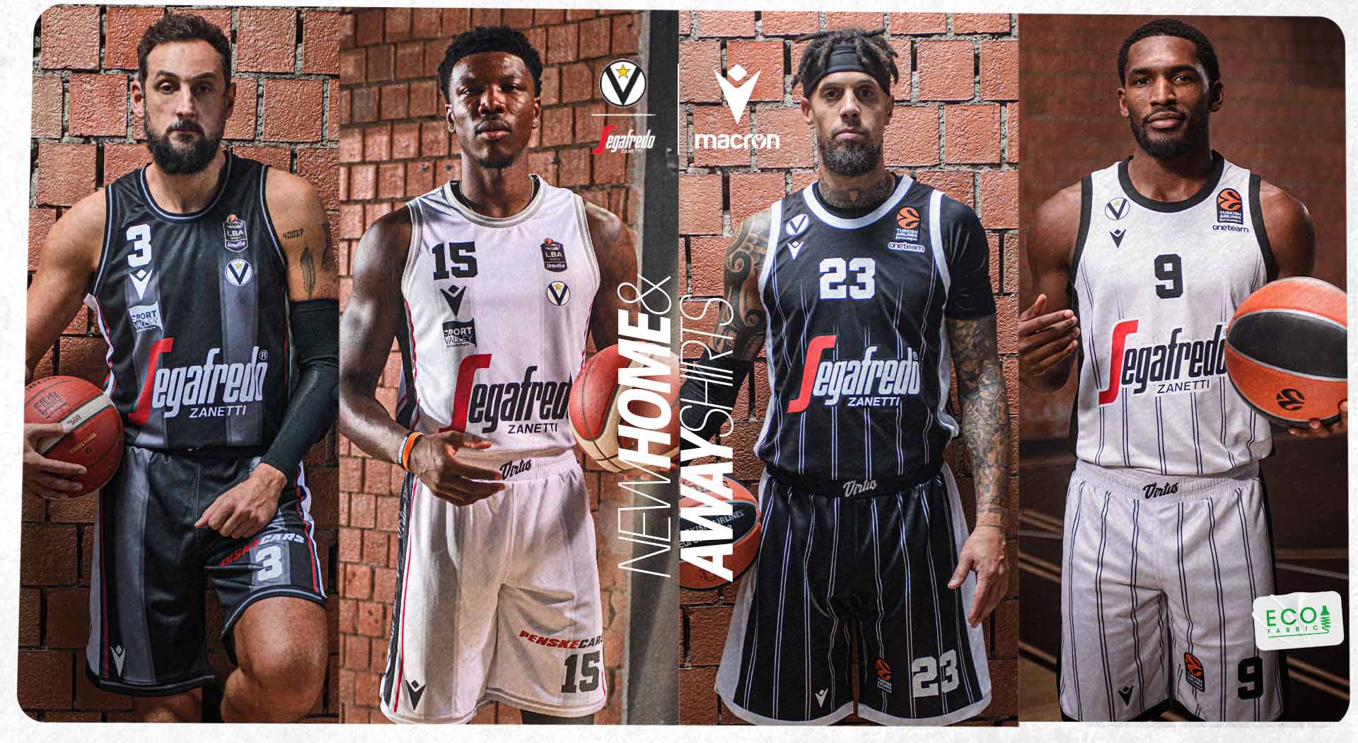 The new Virtus Segafredo Bologna 23-24 shirts for the LBA Serie A