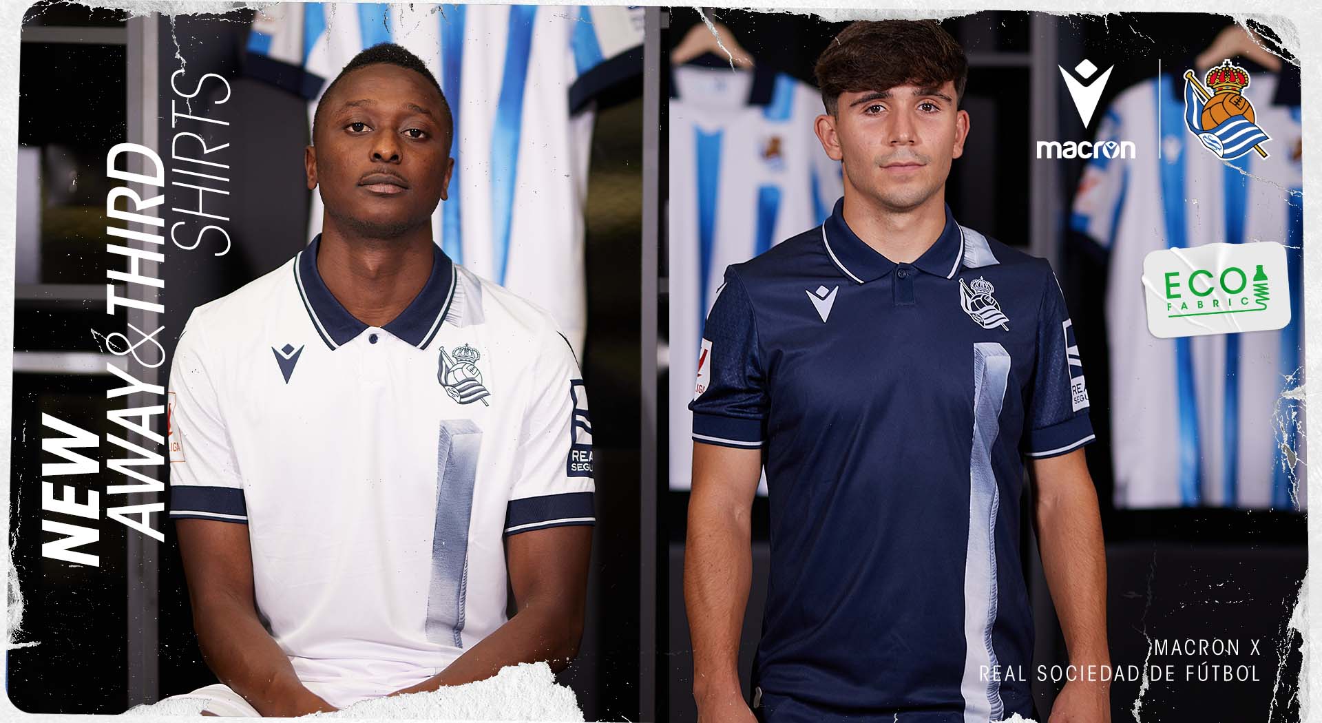 Navy blue, white and silver graphics for the new Away and Third