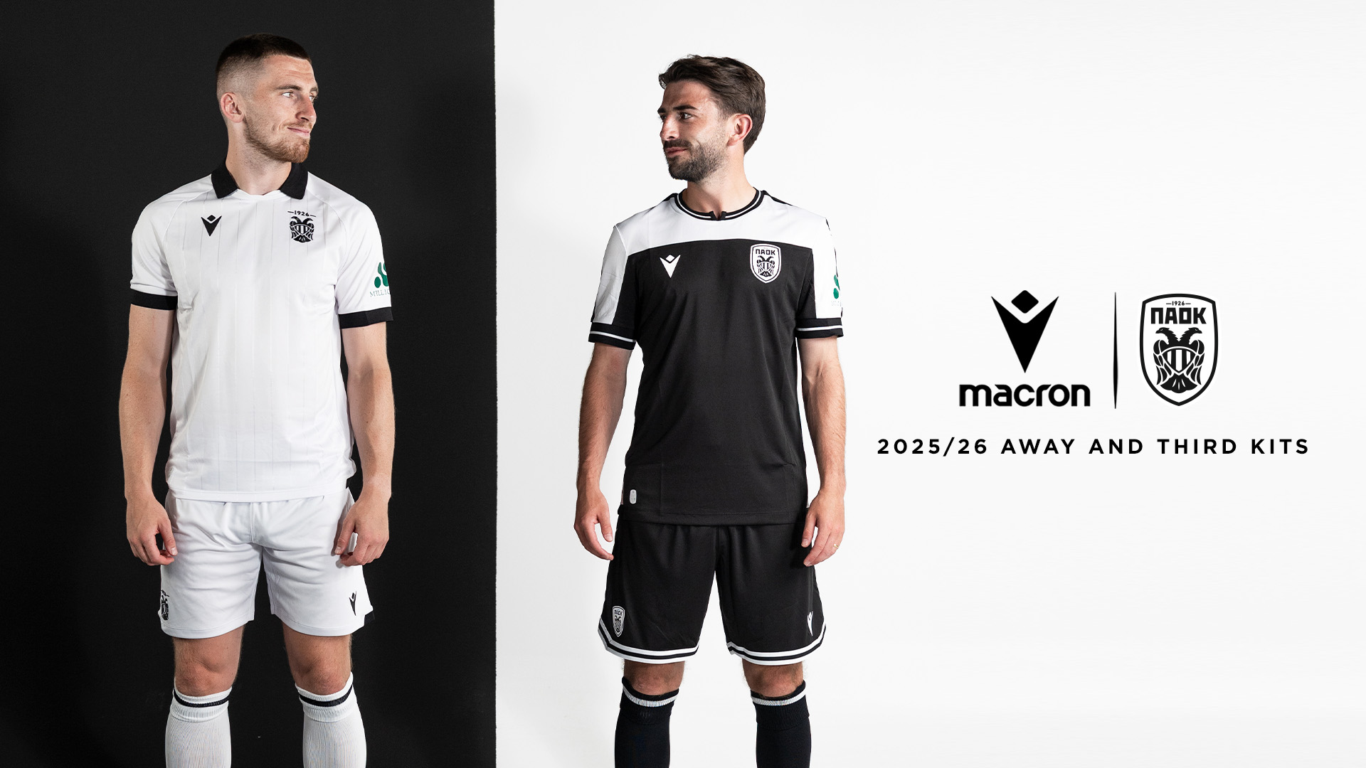 The new 2025/26 Away and Third Kits of PAOK FC by Macron | About