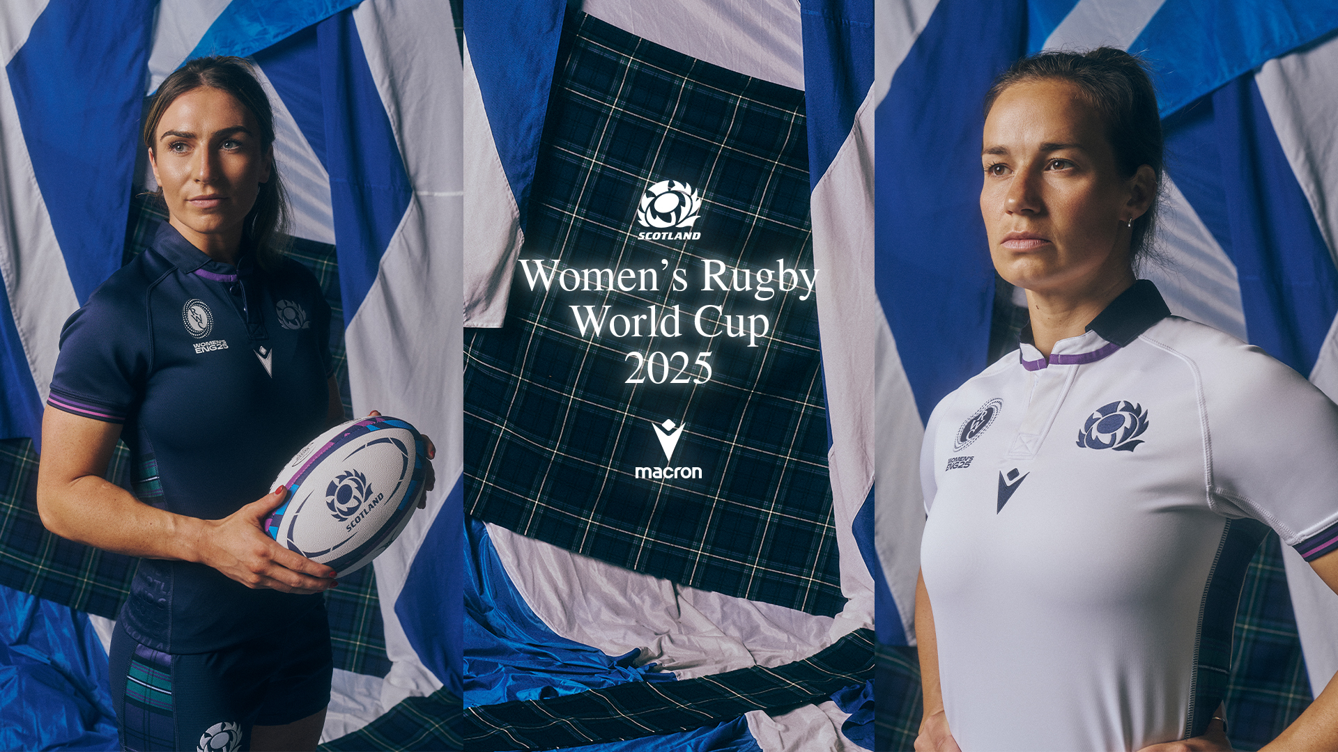 100% Scotland T-Shirt Sei Nazioni Rugby Donna - Blu Marina, Taglia 46