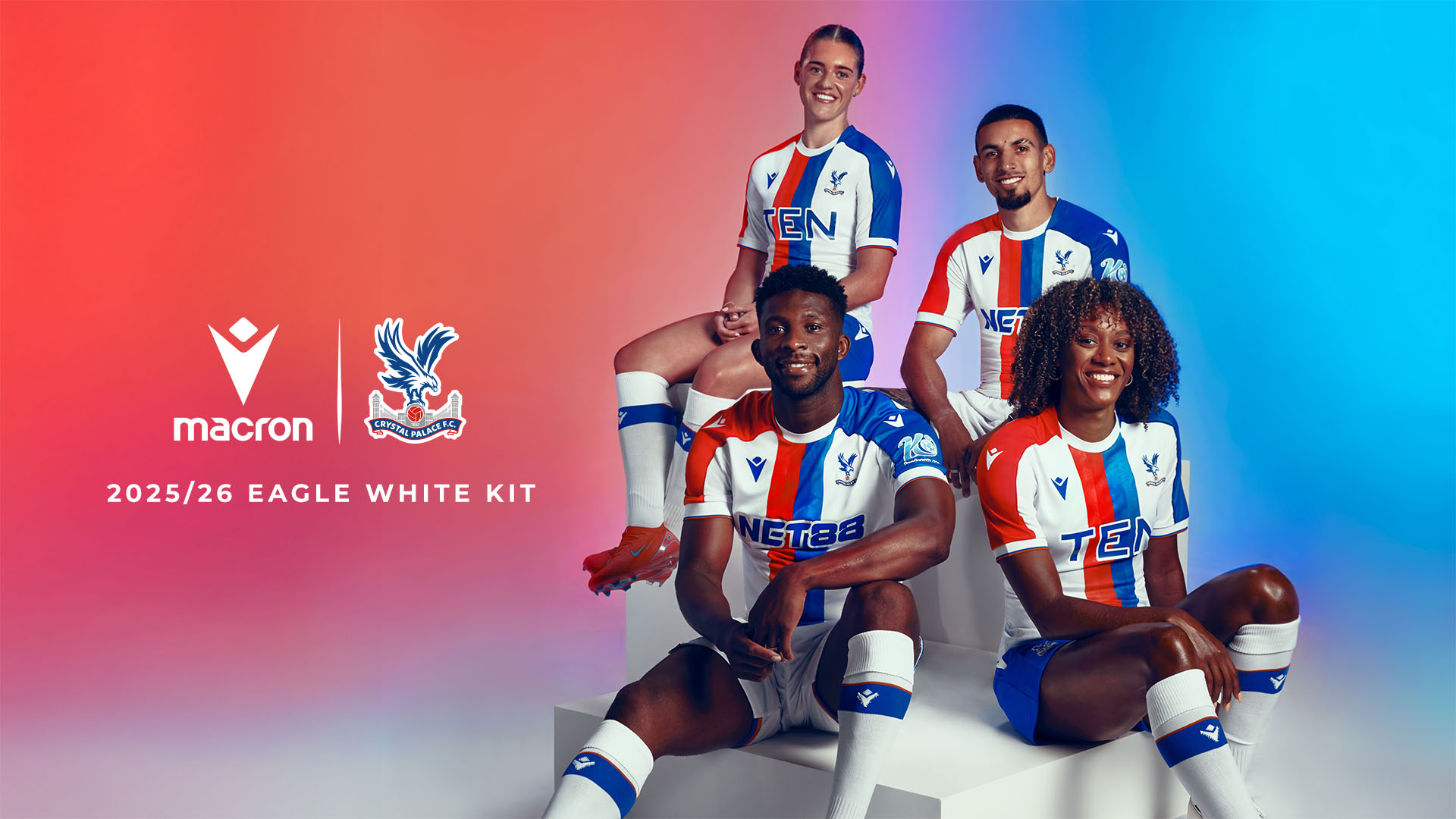 The new Crystal Palace FC 2025/26 Eagle White Kit by Macron