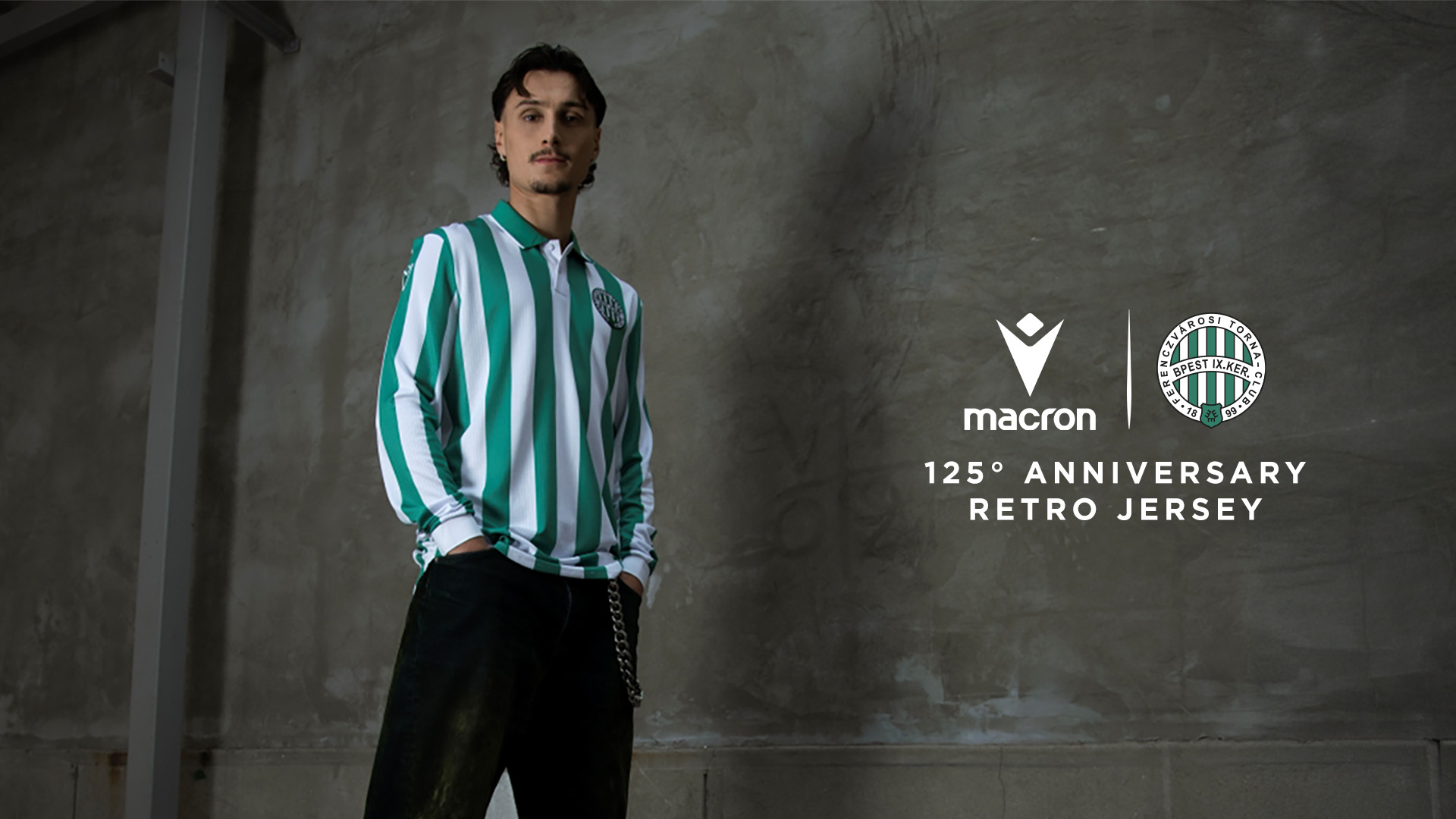 The special Retro Jersey designed by Macron for Ferencvaros TC