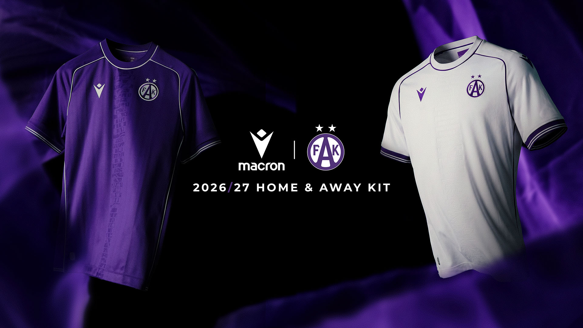 FK Austria Wien's new 2026/27 Home and Away kits by Macron| About