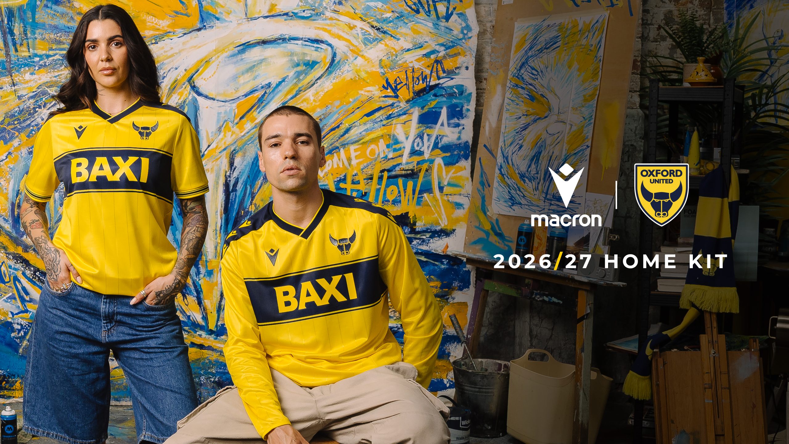 Oxford United FC's new 2026/27 Home Kit by Macron | About Macron