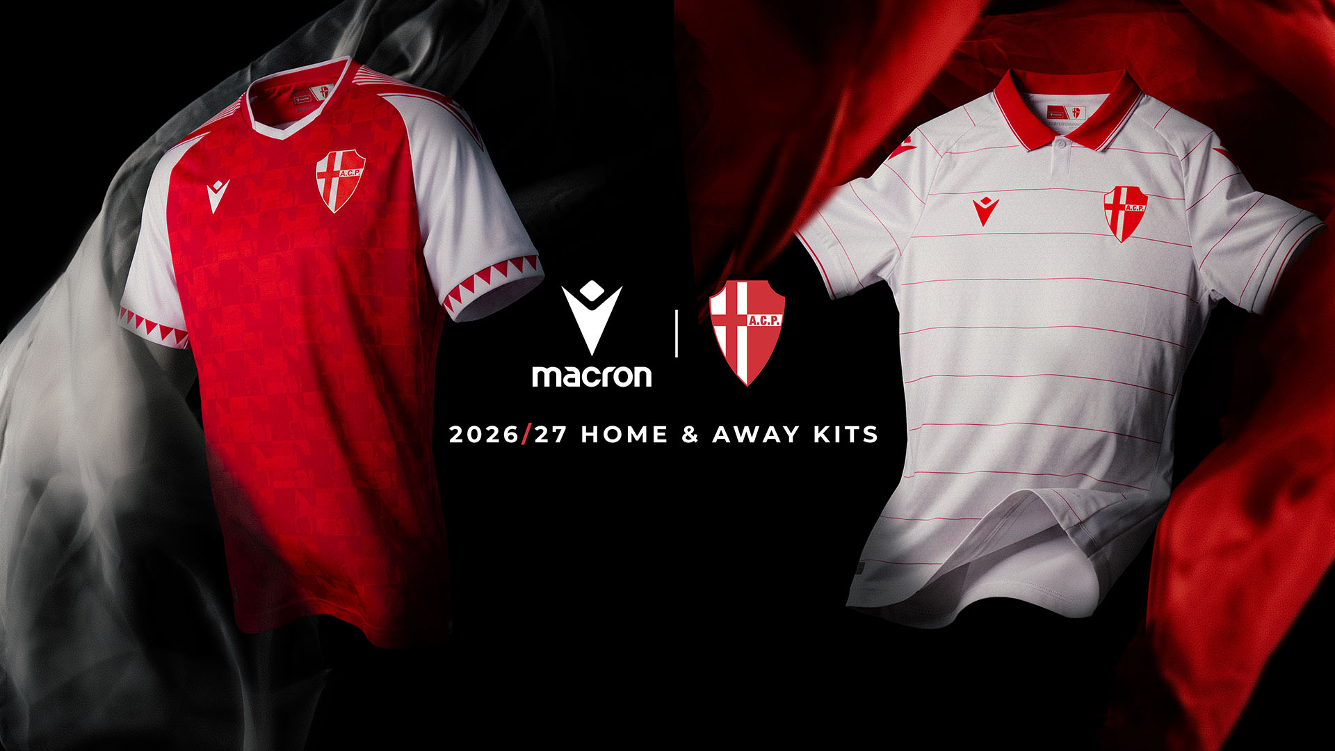 Calcio Padova's new 2026/27 Home and Away Kits by Macron | About